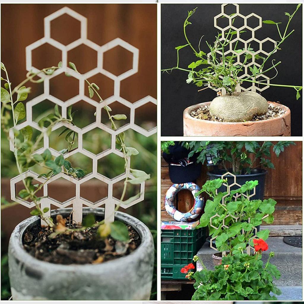 Geometric Wooden Plants Trellis Potted Plants Supporting DIY Frame for Home Potted Plants Use