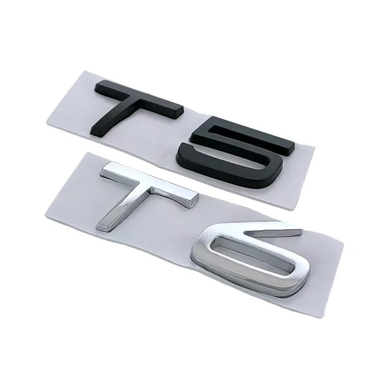 3d Metal T5 Logo T6 Emblem AWD Letters Car Trunk Badge Sticker