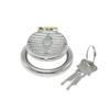 Stainless Steel Flat Chastity Lock New Plain Hollow CB Chastity Tool Adult Toy Penis Cage
