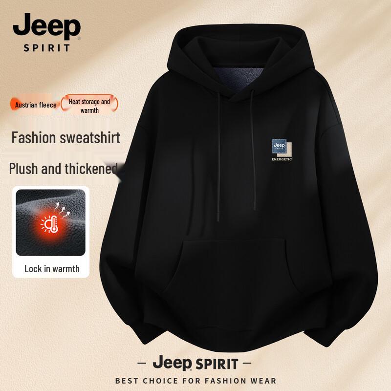 JEEP SPIRIT Men s Fleece-Lined Hooded Sweatshirt 3XL