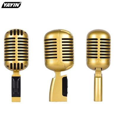 Vintage Retro Dynamic Metal Microphone for Stage Performances