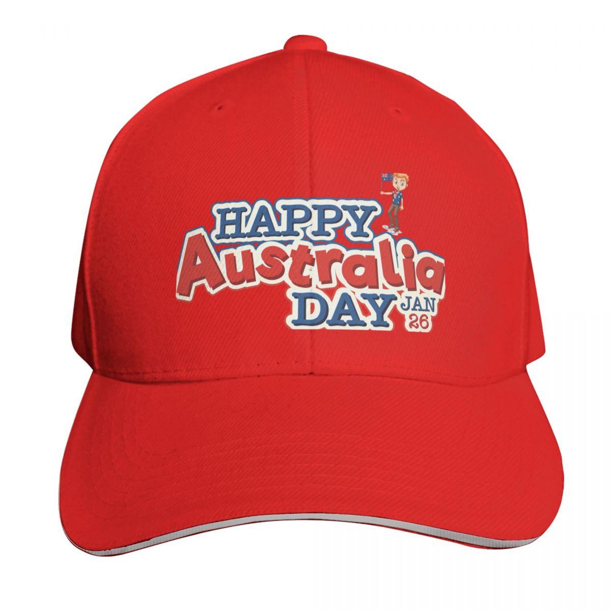 Happy Australia Day Happy Australia Day Baseball Cap Luxury Unisex cap Mountaineering Rugby Fishing cap Unisex Golf Wear Womens