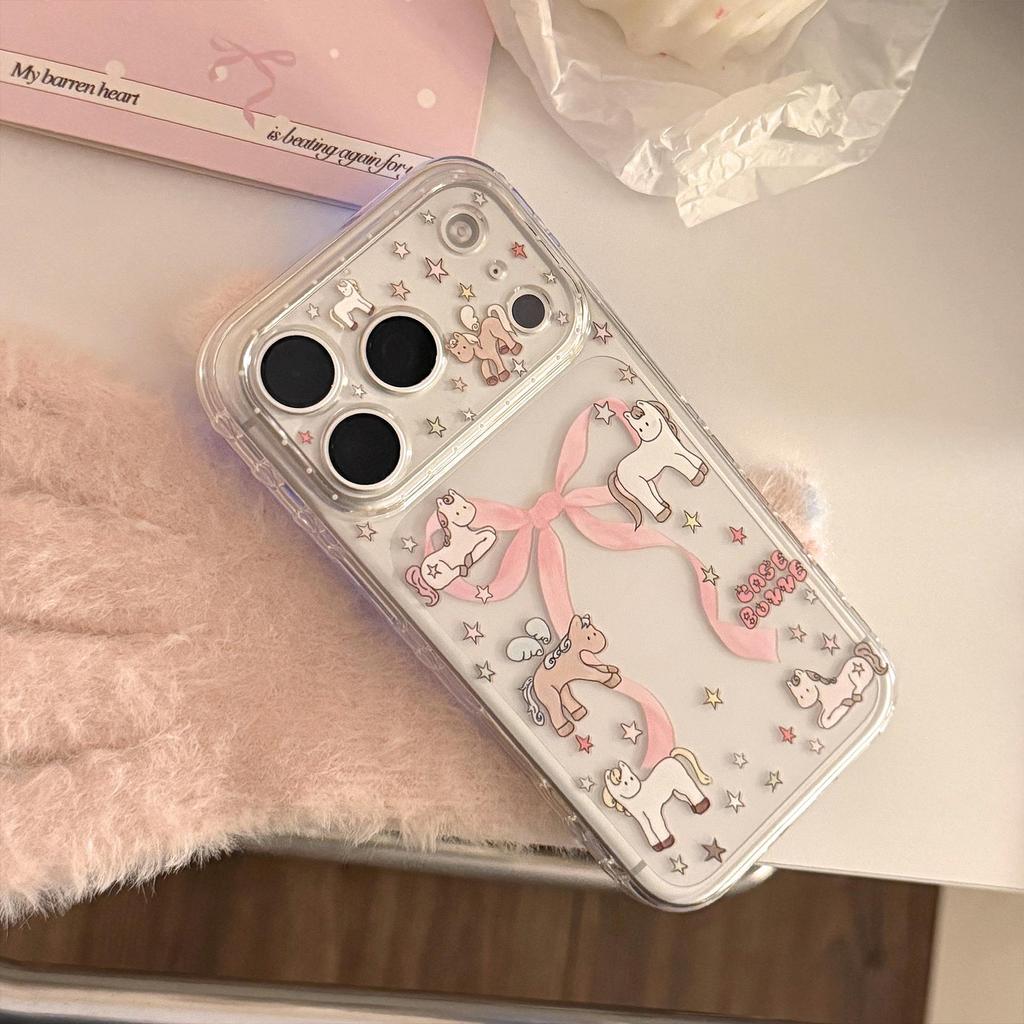 Pink Bow Pony Phone Case for iPhone 16, iPhone 17, iPhone 17 Pro Max