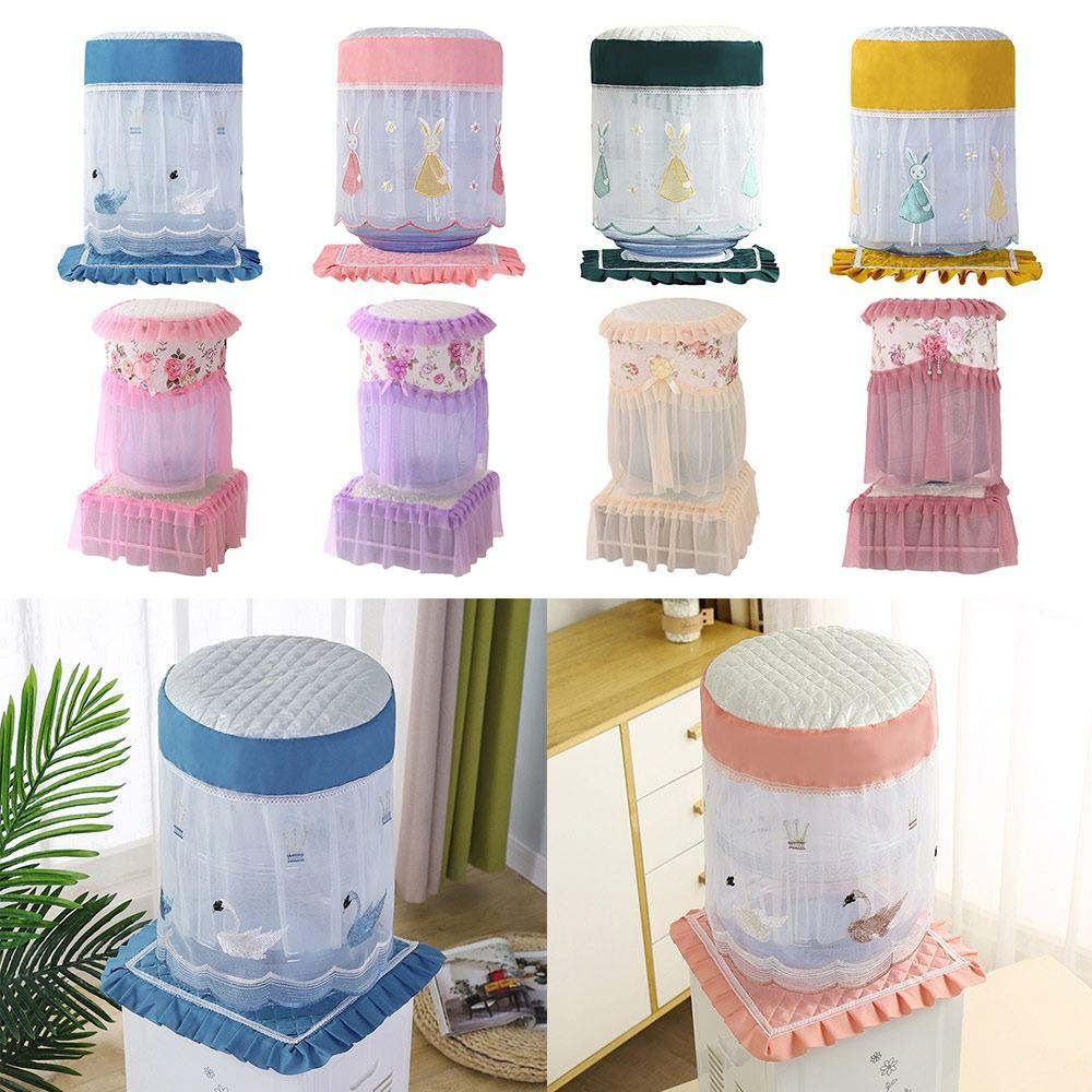 Durable Fabric Lace Mesh Water Dispenser Cover Upper Opening Dustproof Barrel Cover Reusable Water Dispenser Bucket Sleeve