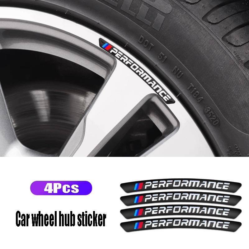 BERV3 Car Wheel Hub Aluminum Alloy Sticker Decorative Accessories For BMW X1 X2 X3 X5 X4 X6 X7 iX3 F20 F10 F07 E70 E46 E90 E92 E