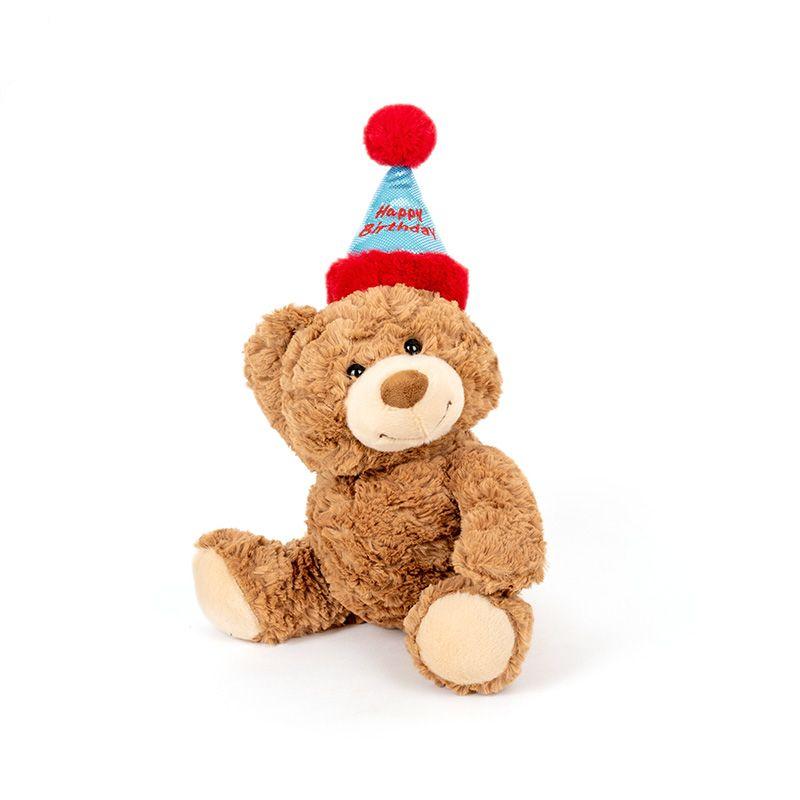 

Шапка на день рождения, плюшевый мишка, пушистый мишка, держащий спящего мишку