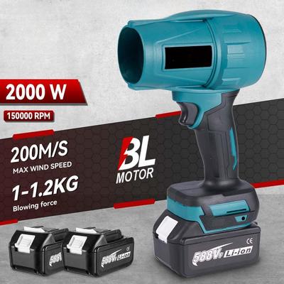 128000RPM Brushless Electric Air Blower Handheld Turbo Blower Cordless Portable Dust Snow Sweeper Tool