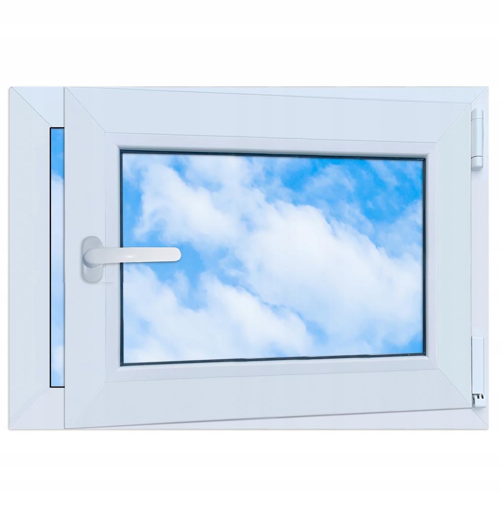 Plastové okno antracit 70x50 Pravé, Nové 700x500 mm Otevíravě-sklopné Dvoukomorové