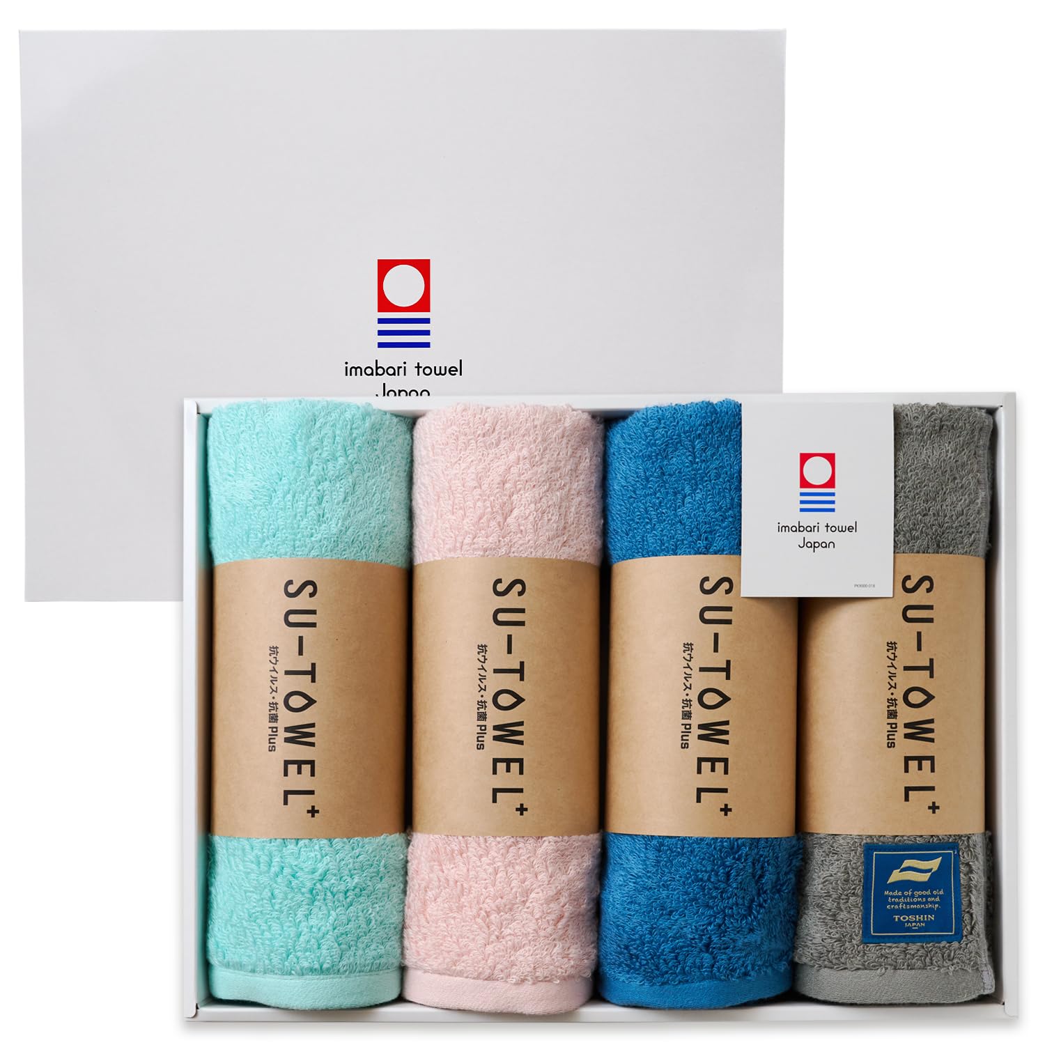 

Imabari Towel Mini Bath Prevents Odors When Drying Made in Highly Premium Lasts 34cm x Assortment of 4 Towels, Indoors, Japan, SU-TOWEL+ [Anti-viral,