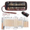 40-piece Pottery & Sculpture Tool Set: Carving Knives, Round Sticks, Needle Tools, Trimming & Silicone Pens