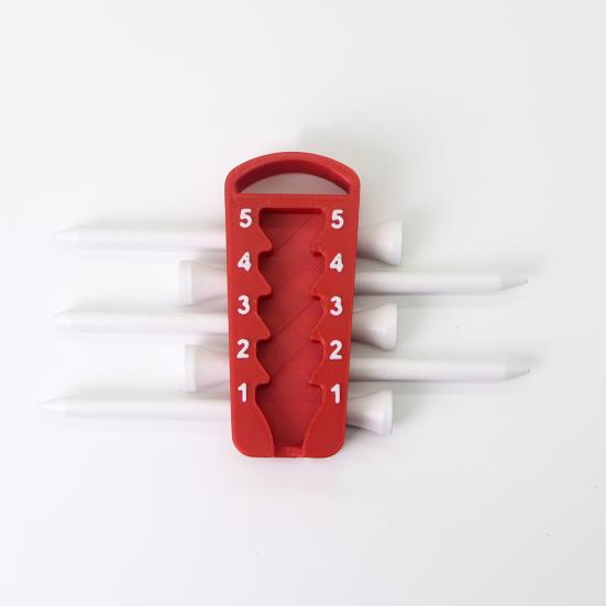 Golf Tee Height Adjuster 5 Settings Precision Tee Elevator Height Setter Consistent Multi-functional Tee Holder with 5 Tees