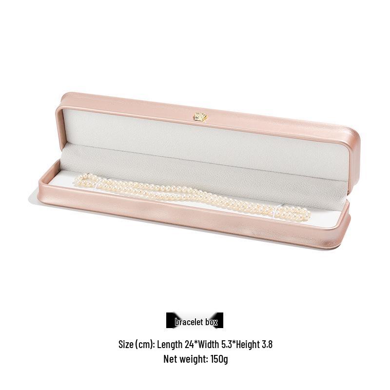 Crown PU Leather Jewelry Box for Rings, Bracelets, Necklaces, and Pendants