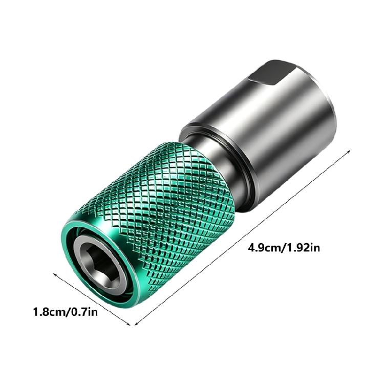 Metal Drill Bit Conversion Head with Knurled Sleeve for Household Repairs, Assembly Work and General Tool Use Daily