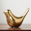 Ceramic Abstract Black Bird Statue Sculpture White Golden Bird Figurine Modern Home Office Living Room Tabletop