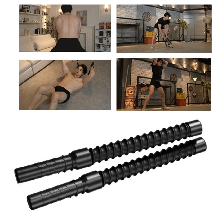 2 Stück Battle Rope Federstange Professionelle Battle Rope Stange Tragbare Trainingsstange für Heim-Körpertraining Muskelaufbau