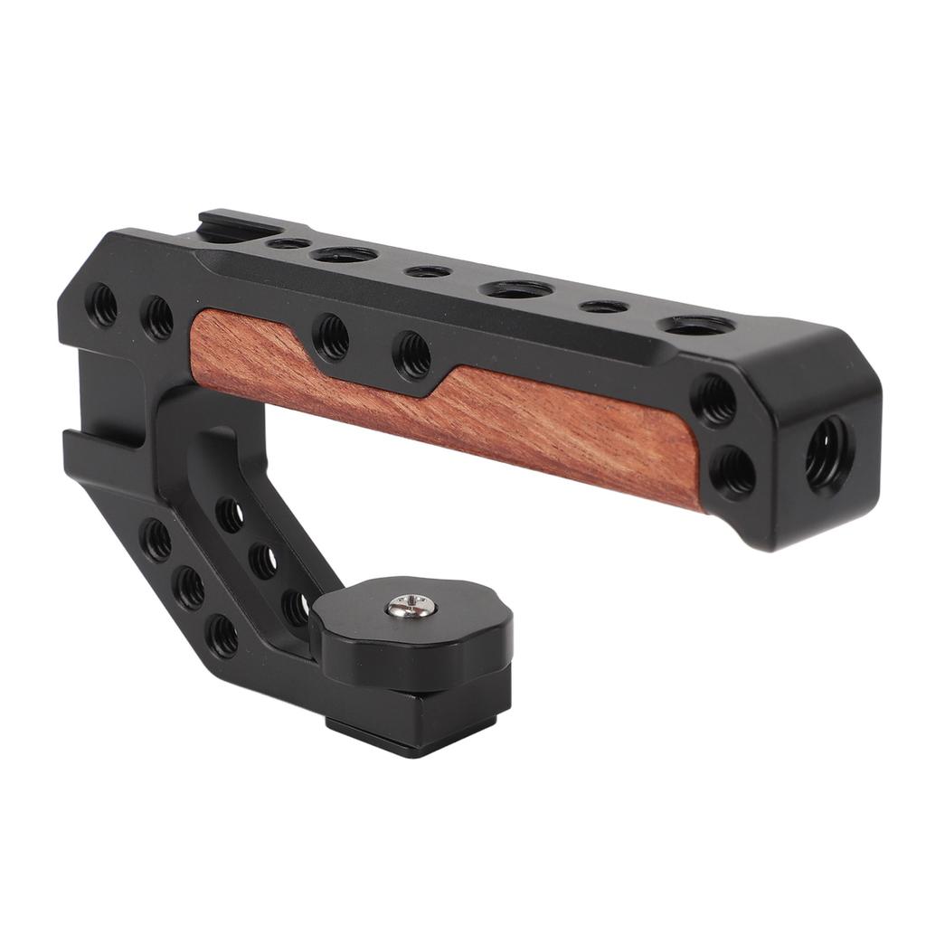 Camera Cage Top Handle with 14in 38in Screw Holes with 3 Cold Shoe Adapters CNC Machining Non