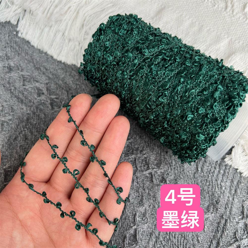 100G Glossy Ear Yarn, Bilateral Small Circles, Hand-mixed Wiring, Hand-woven Fancy Yarn DIY Knitting&Crocheting