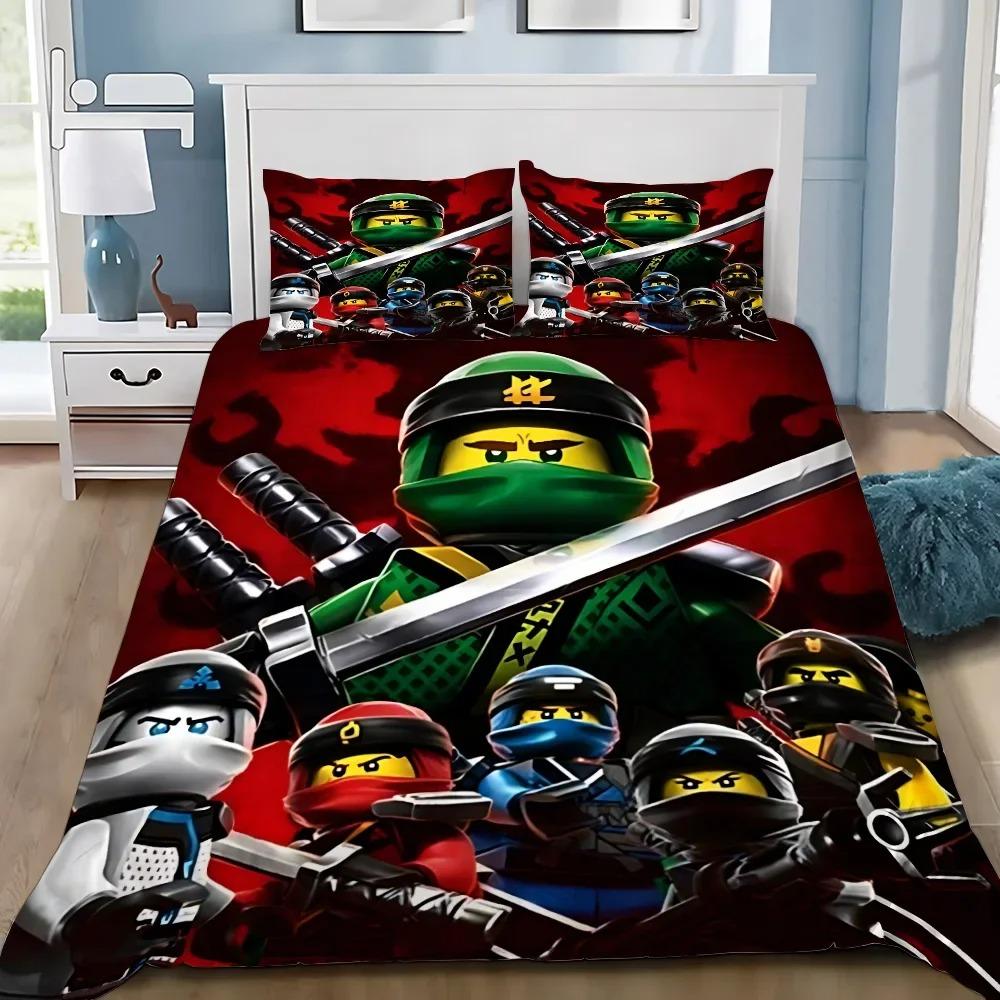 3D Hot Game N-Ninjagos Duvet Covers Kids Cartoon Bedding Set Quilt Cover Twin Full Bedroom Bed Decor for Teens Best Gifts