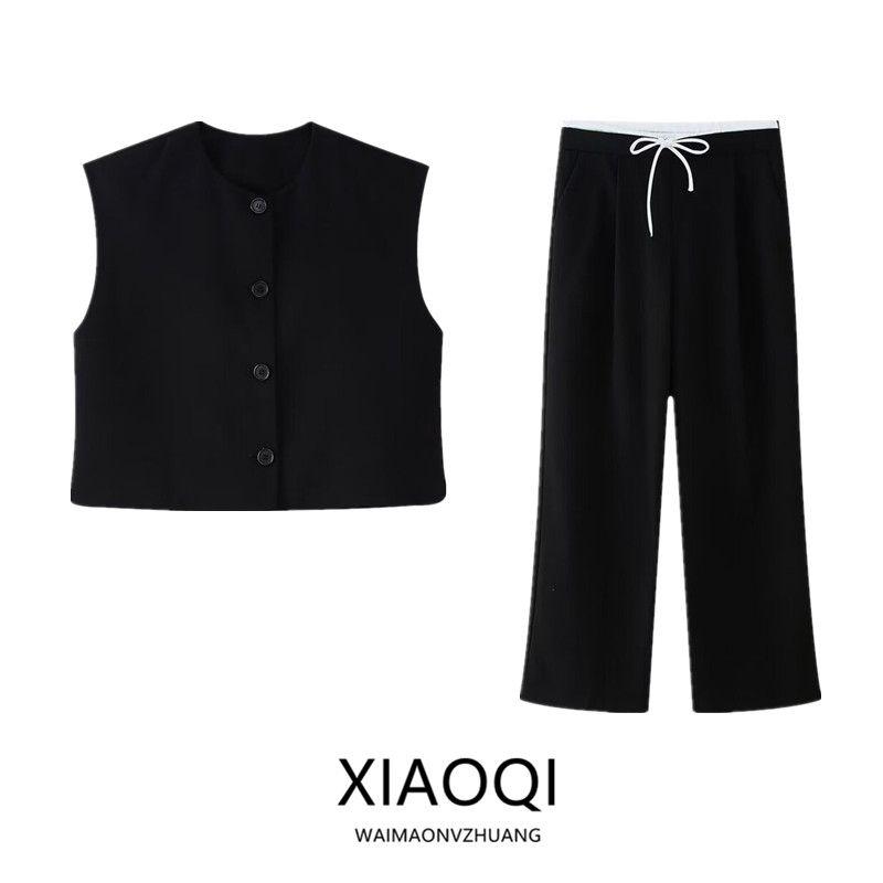 Fashion Style 2024 Autumn New Women's Clothing Commuter Slimming All-Matching Printed Vest Style Tops 8259187