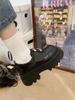 Platform Woman Pumps with Medium Heels Round Toe Black Japanese Style Lolita Shoes for Women Shoe Casual Chic and Elegant Spring
