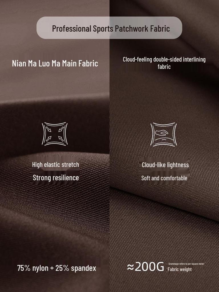 Men's Quick Dry Nylon Yoga Fitness Pants with Zipper Pockets, Bare Feel Tight Fit Sports Trousers 31343