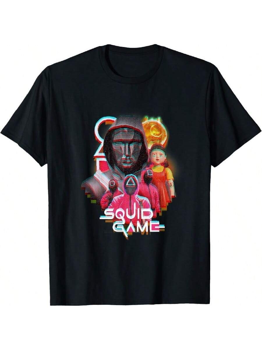 

Squids Games 2 Front Man & Henchmen Glitch Logo T-Shirt XXXXXL чорний