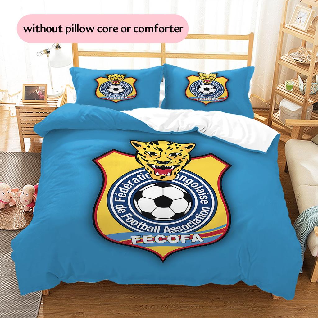Les Léopards Pattern Bedding Quilt Set Home Decoration Gift (1 * duvet cover + 2 * pillowcase without core)