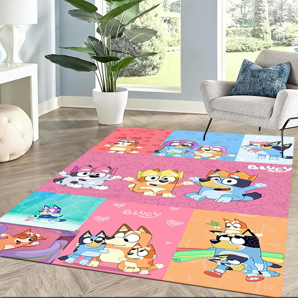 Lovely Bluey Square rugs are a great choice for living rooms, bedrooms, home décor, and as gifts