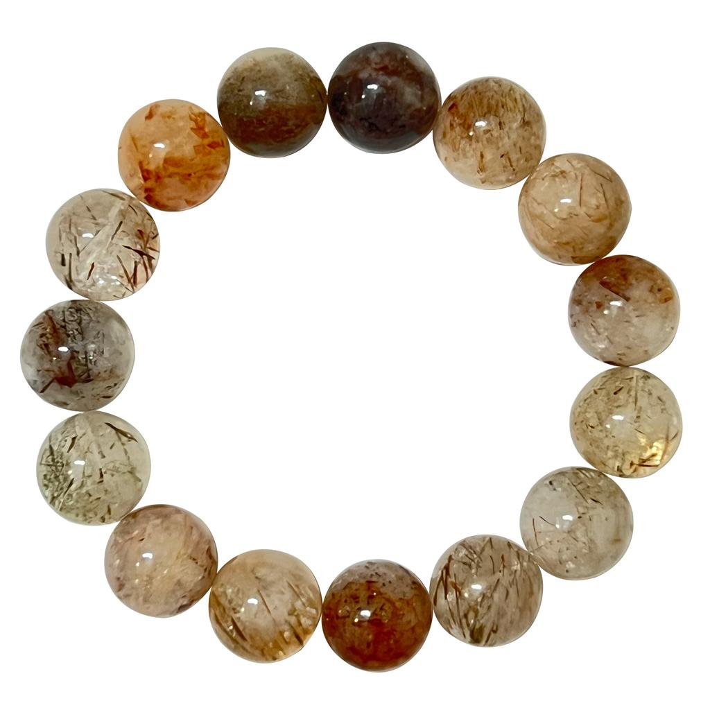 Women Natural Crystal Beaded Bracelets 8mm 10mm 12mm Round Yoga Bead Stretch Bangle Handmade DIY Jewelry Gift