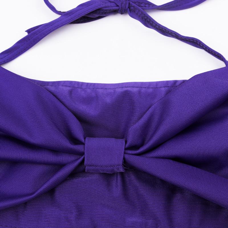 Girls' Two-Piece Mermaid Swimsuit with Bow and Fish Scales