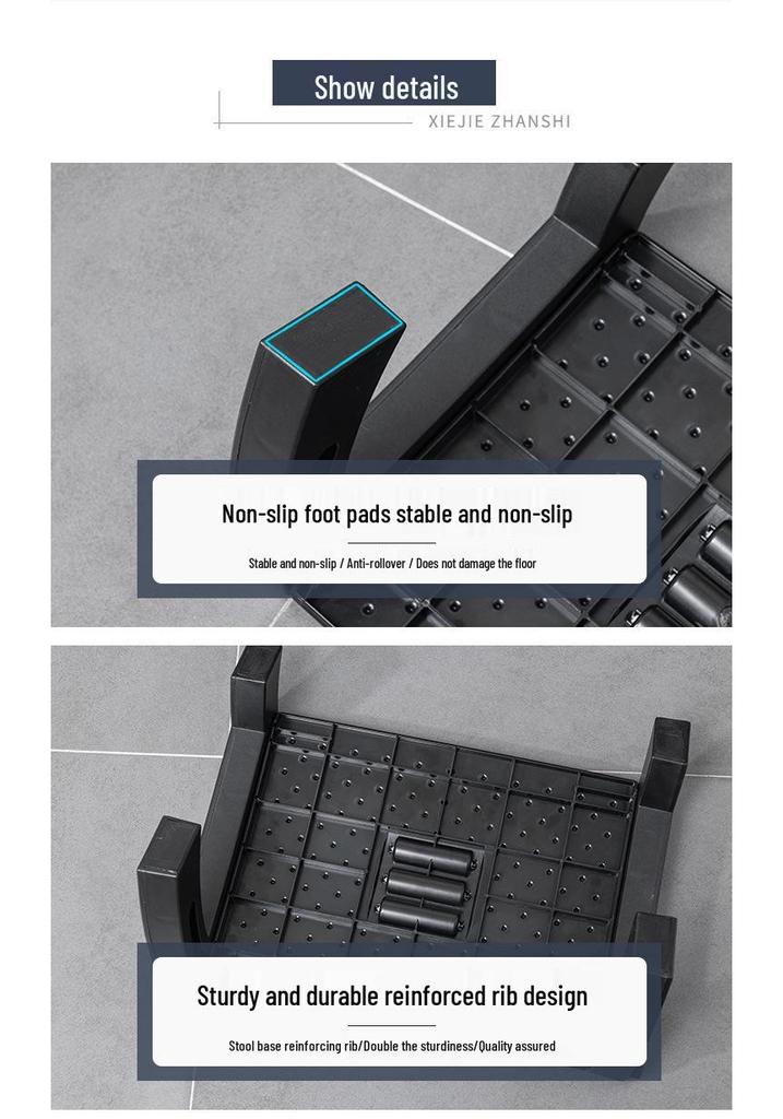 Anti-Erlang Legs Adjustable Six-Speed Under-Desk Footrest Footstool for Office 