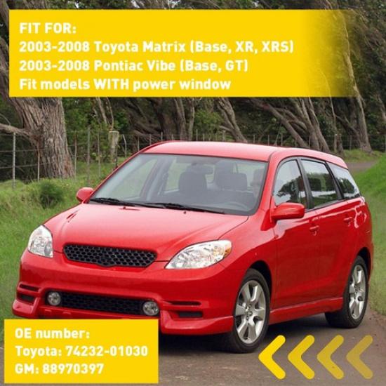 Driver Side Window Switch Trim Bezel Plate Gray For 2003-2008 Toyota Matrix EXV