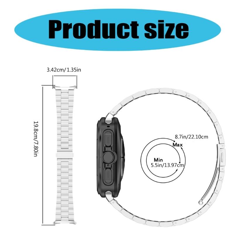 Waterproof Watch Strap Wristband for Watch Ultra 47mm Sports Watch Metal Band Anti-scratch Sweatproof Strap