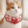 Chinese New Year Cartoon Chinese Style Pet Scarf Funny Handmade Cat Knitted Scarf Red Adjustable Puppy Collar Winter