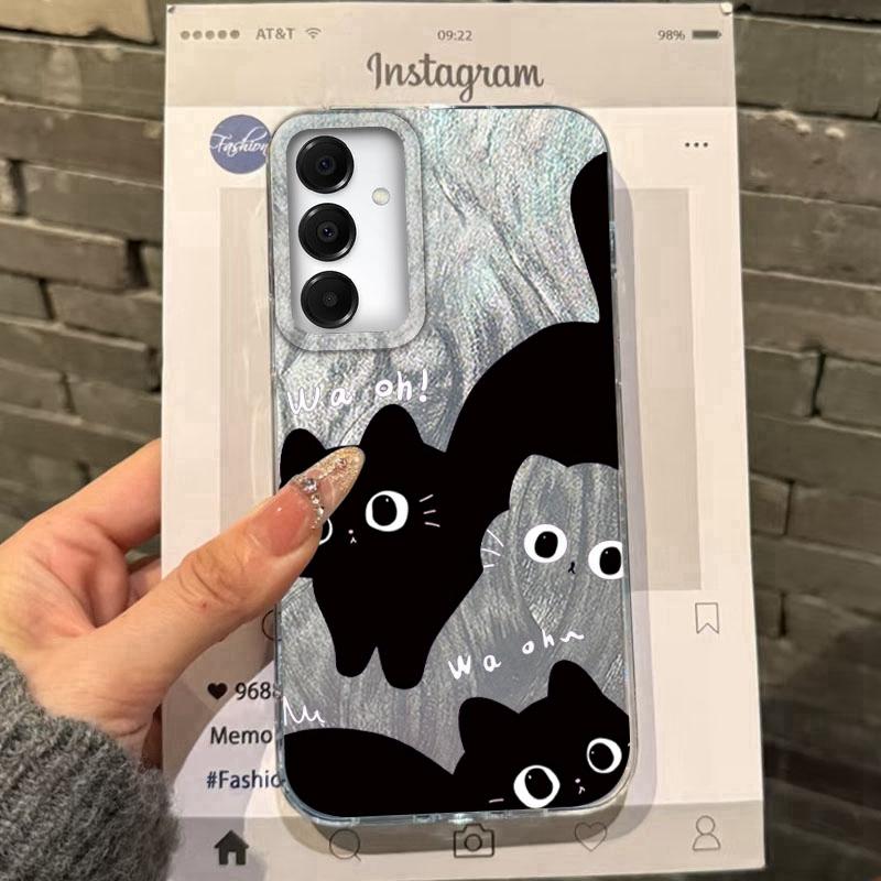 

Милый чехол с котиком для Samsung A56 A16 A17 S25 FE Xiaomi Redmi Note 14 13 Pro 14C A5 Huawei Honor 400 200 Lite Pro iPhone 16 Pro Max Противоударный чехол Samsung A16