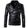 Men's European Size Punk Motorcycle Leather Jacket | Slim Fit Harley-Style D101