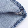 Abito Estivo Midi in Denim con Scollo a V e Nodo, Senza Maniche, per Donna