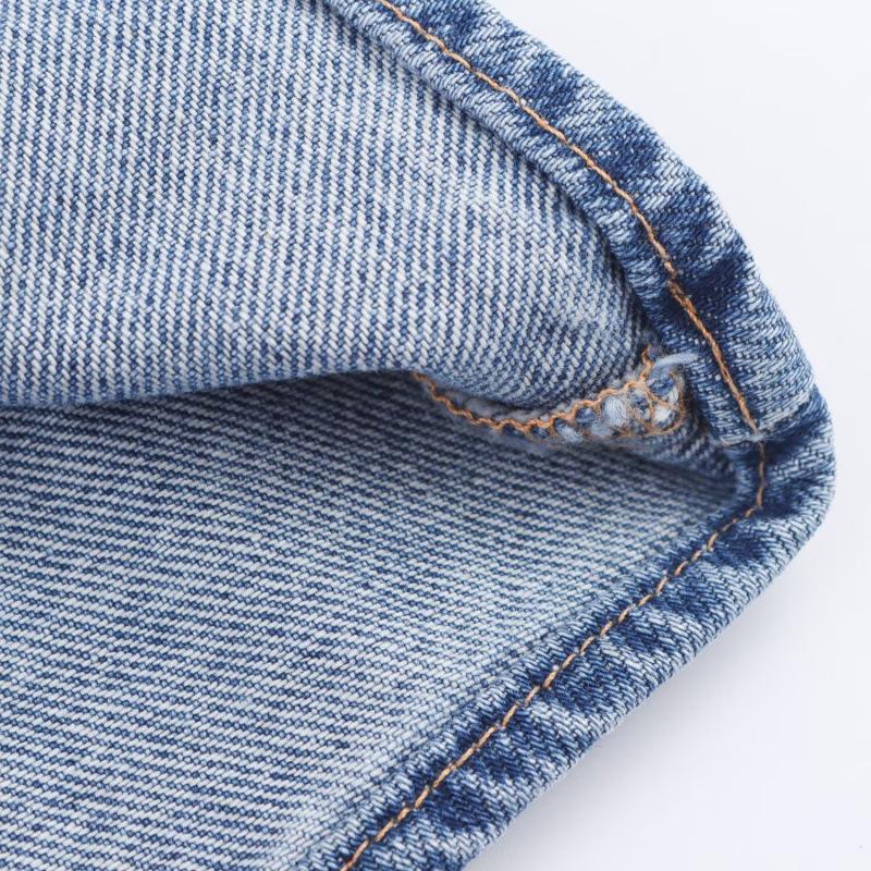 Abito Estivo Midi in Denim con Scollo a V e Nodo, Senza Maniche, per Donna