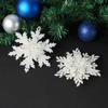 Ciondolo fiocco di neve di Natale in plastica fiocco di neve bianco stringa finestra albero di Natale fiocco di neve festa luogo ciondolo