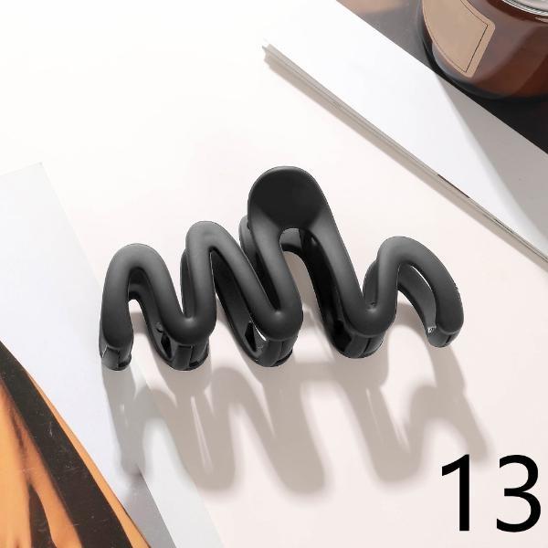 Fashion High Ponytail Hair Clip Pure Color ABS Shark Hair Claw Women Back Head Frosted Girl Hairpin Anti-sagging Hairstyle