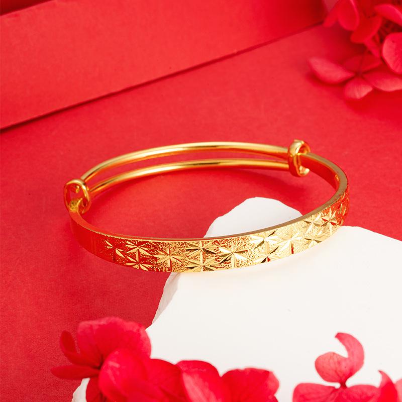 Ladies' High-End Four-Leaf Clover Gold-Tone Bracelet