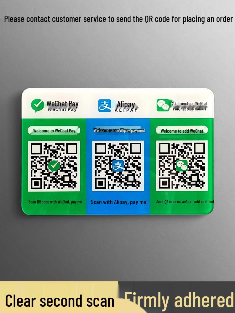 Custom QR Code Payment Display Stand for WeChat and Alipay