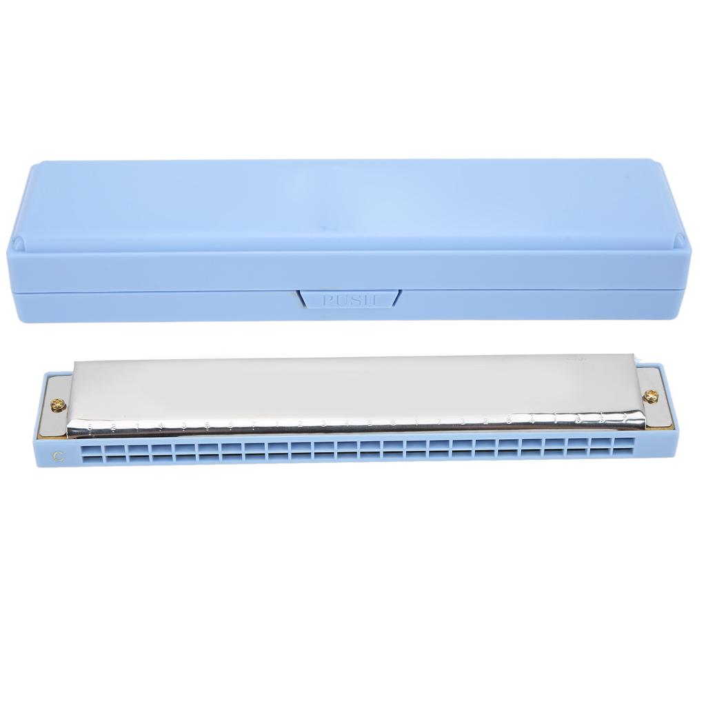 Harmonica 24 Holes Key of C Mouth Organ Tremolo Instrument Toy for Beginner Kid Adult