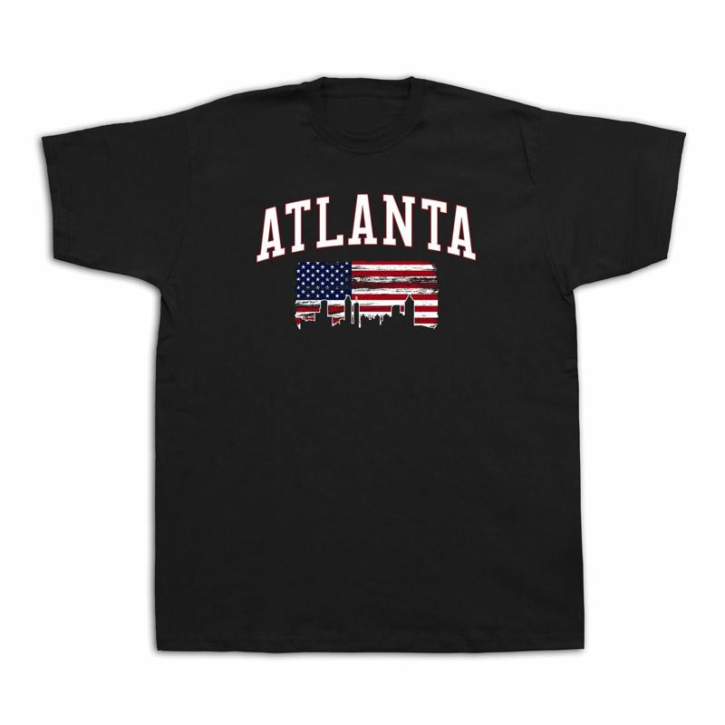 Anlanta Flag souvenir tourist spots city sites t shirt funny casual tee