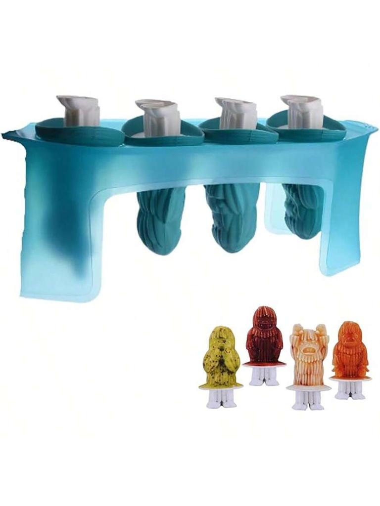 Reusable horror silicone popsicle mold for summer kitchen small tool, used for DIY homemade Halloween