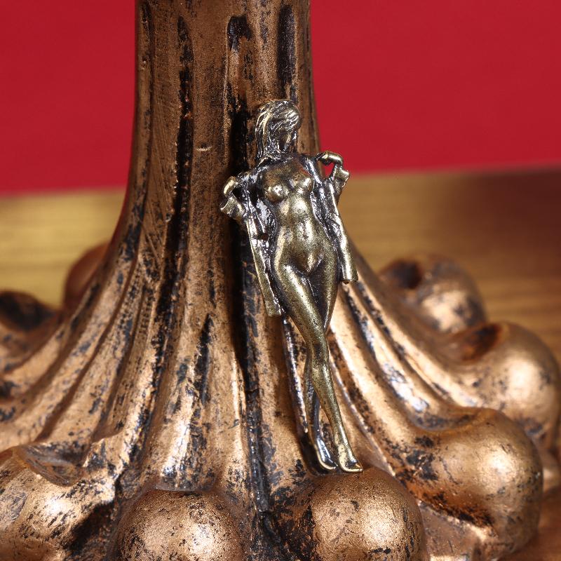 Retro Messing Schönheit Weibliche Puppe Figur Modell Sexy Schönheit Statue Kreatives Handwerk Schreibtischornament Büro Heimdekoration Geschenk