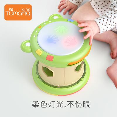Early Education Children'S Lights Frog Story Music Drum, Multi-Functional Puzzle Baby Hand Beat Drum Beat Drum