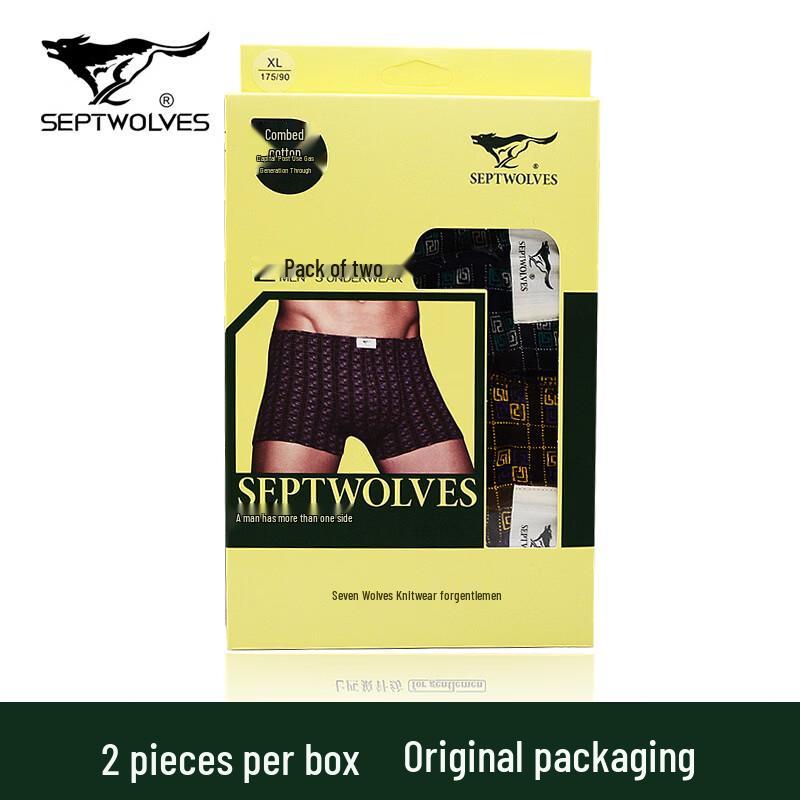 Septwolves Men s Printed Cotton Boxer Briefs