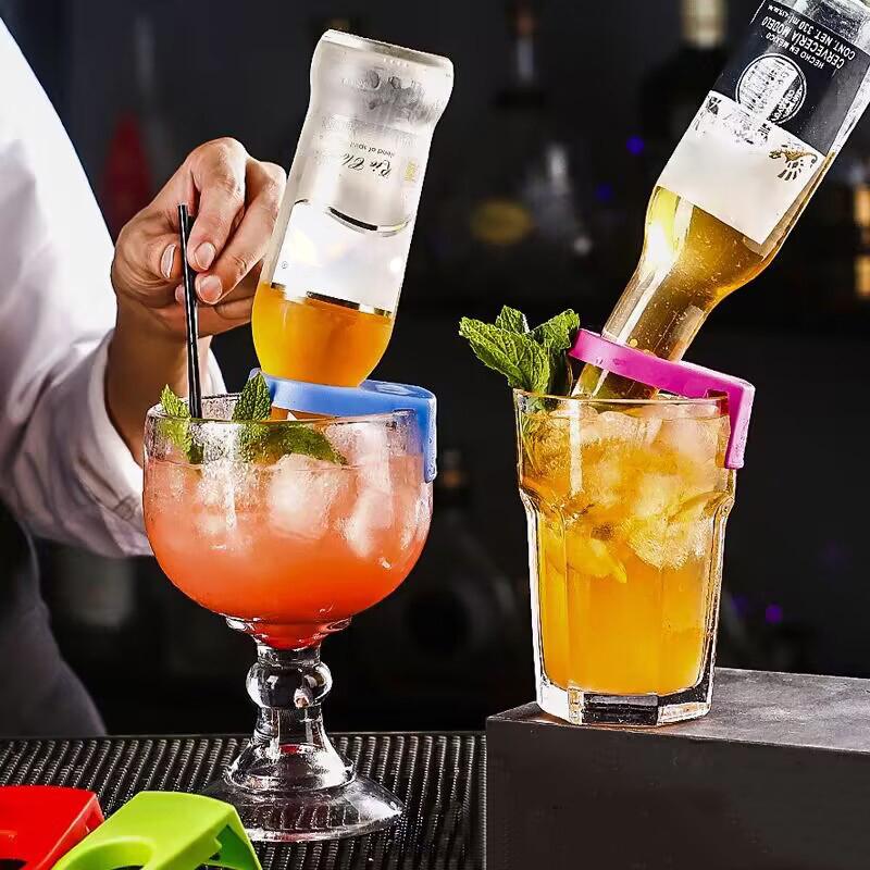 7Pcs Mini Beer Bottle Snap Bar Club Drink Bottle Clips Holders Buckle Wine Bar Cocktail Bottle Buckle Kitchen Bar Accessories