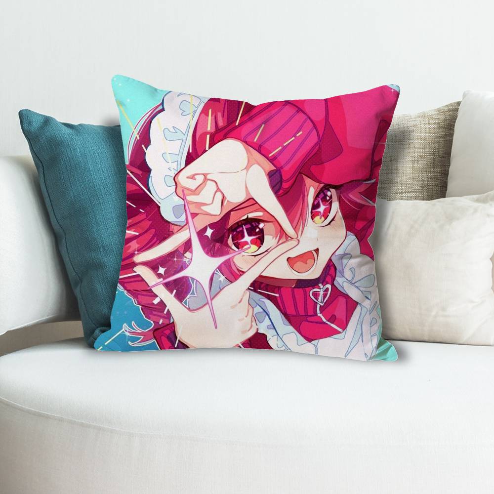 KKasane Cute TTeto Anime Celebrity Merchandise AllMatch Printed Pillow Case Sofa Car Office Room Decoration Protector